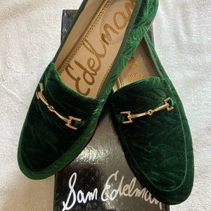 SAM EDELMAN EMERALD GREEN LOAFERS